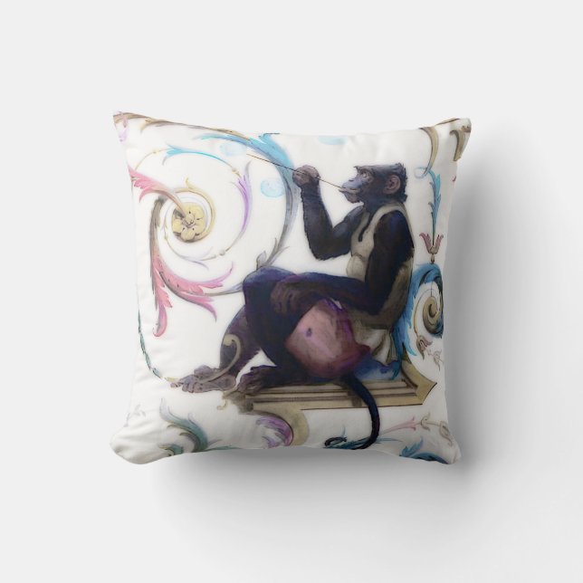 Coussin Bulles de soufflage de singe (Recto)