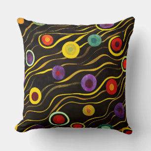 Coussin Bulles et vagues fluides 1
