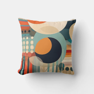 Coussin Bulles rétro Cercles et bandes 338
