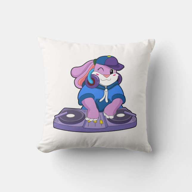 Coussin Bunny comme musicien avec mixeur (Recto)