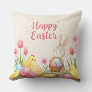 Coussin Bunny et Chicks, collection par Natasha Us