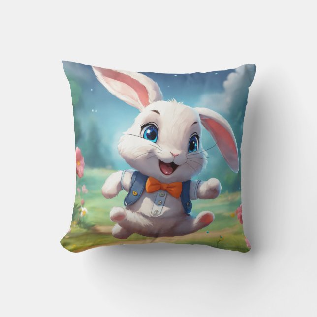 Coussin Bunny Leapfrog s'amuser (Recto)