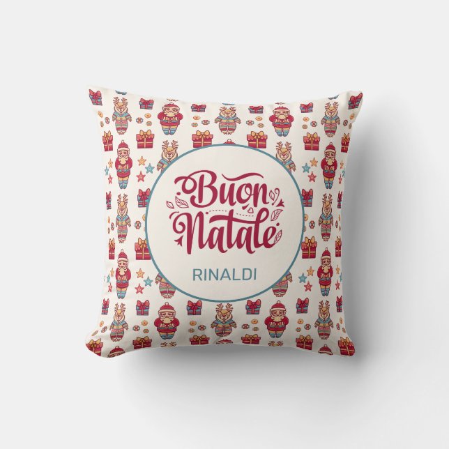 Coussin Buon Natale Personnalisé (Recto)