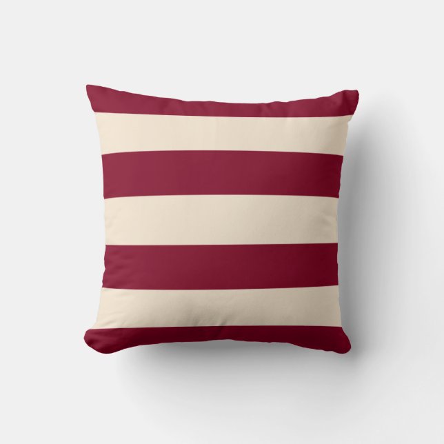Coussin Burgundy et Antique Grandes Blancs (Recto)