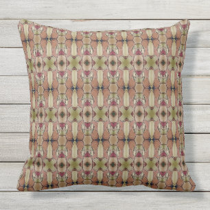 Coussin Burgundy et Lime vert motif