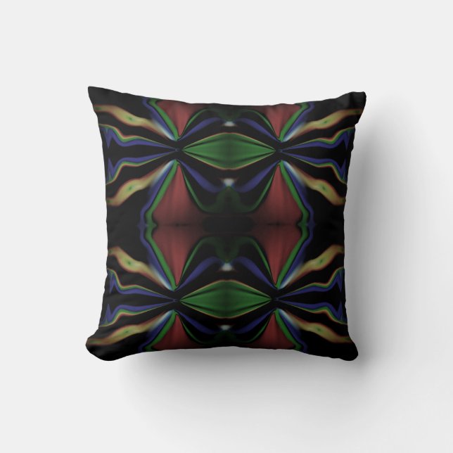 Coussin Burgundy Tan Green Black Blue Jewel (Recto)
