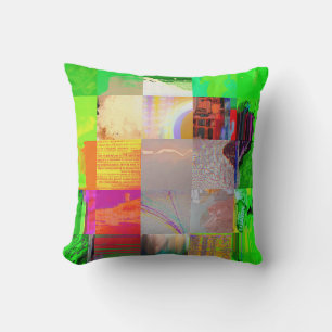 Coussin Bus 1521 Abstrait Glitch Art Cyberpunk Grille