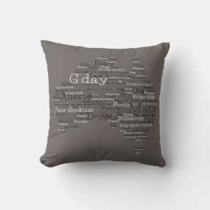 Coussin Busfire Special Edition Aussie Slang Map