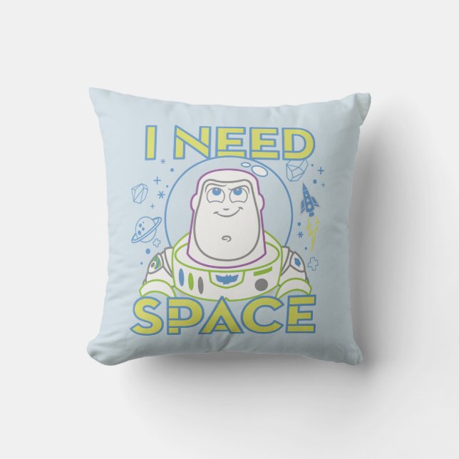Coussin Buzz Lightyear "I Need Space" (Recto)
