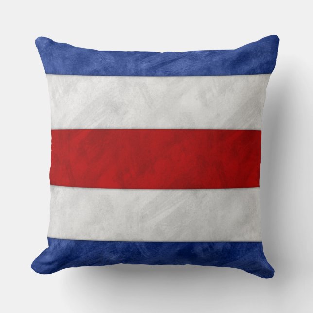 Coussin C Charlie Watercolor Nautical Signal Maritime (Recto)