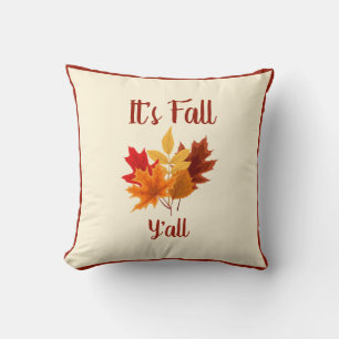 Coussin C’est l’automne Y’all - Ferme Feuilles d’automne