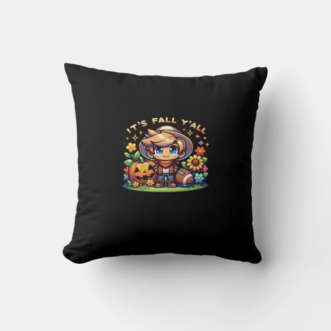 Coussin C’est le Décontracté graphique de Fall Y’all (Recto)