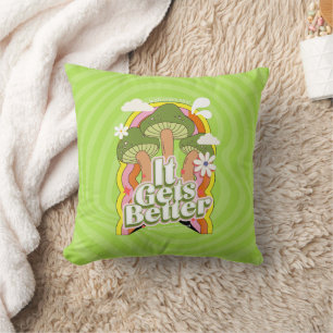 Coussin Ça devient mieux   Personnalisation de Good Vibes 