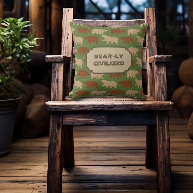 Coussin Cabine Motif de l'ours vert (Créateur téléchargé)