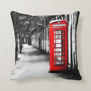Coussin Cabine téléphonique rouge britannique de Londres