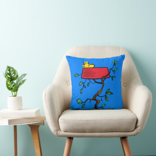Coussin cacahuètes   Bois en sieste dans le plat de Snoopy