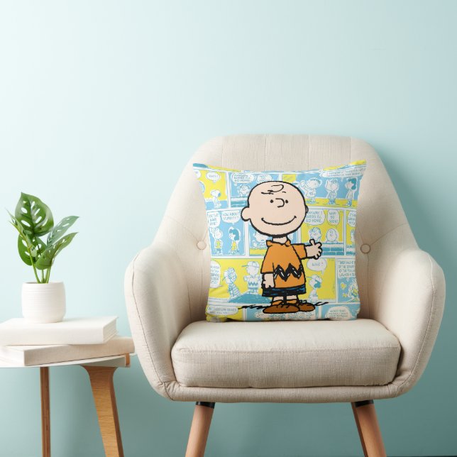 Coussin cacahuètes | Charlie Brown Motif de bande dessinée (Chaise)