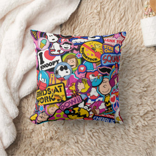 Coussin cacahuètes   Motif de patchs Mixtape