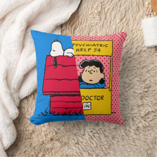 Coussin cacahuètes   Snoopy & Lucy Half & Half