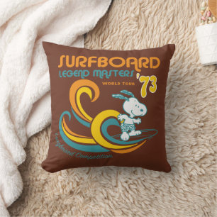Coussin cacahuètes   Snoopy Surboard Longboard Competition
