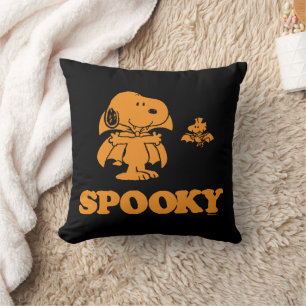 Coussin cacahuètes   Snoopy & Woodstock Éffrayant