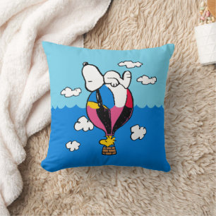Coussin cacahuètes   Snoopy & Woodstock Hot Air Balloon