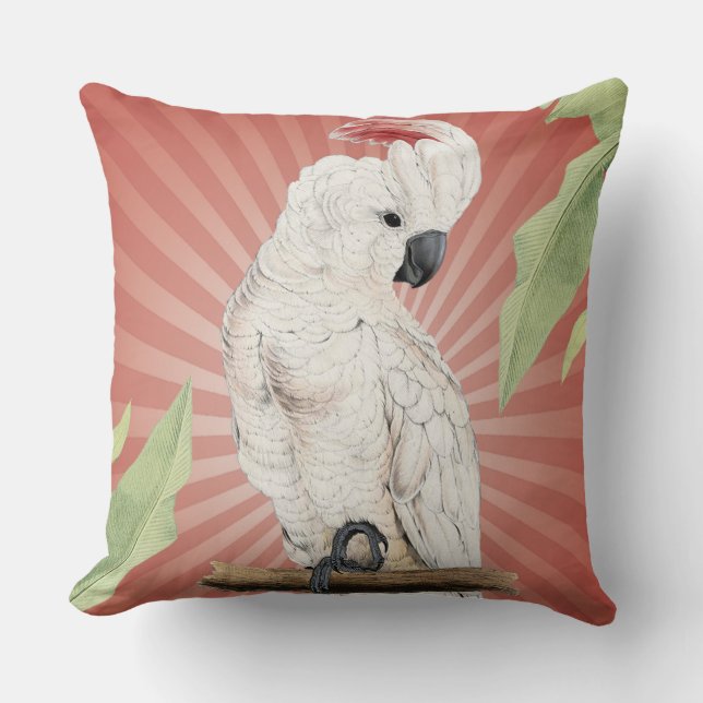 Coussin cacatoès vintage moderne (Recto)