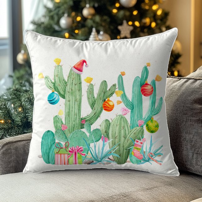 Coussin Cactus Désert Noël Décor Sud-Ouest (Créateur téléchargé)