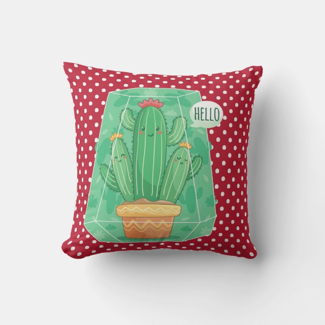 Coussin Cactus mignon (Recto)