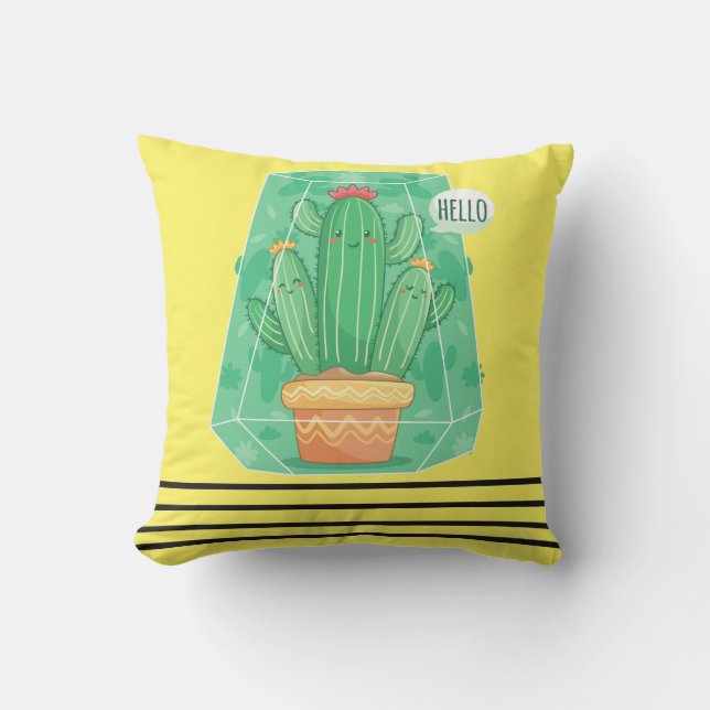 Coussin Cactus mignon (Recto)