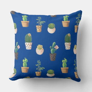 Coussin Cactus Succulents à Dessrt Vert dans les pots