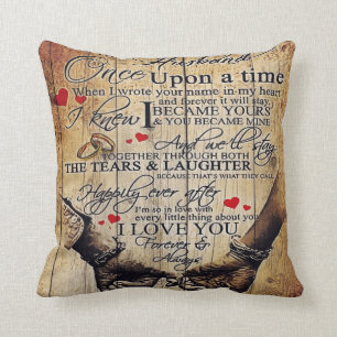 Coussin Cadeau à mon mari   Jolie lettre au mari  