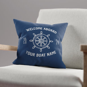 Coussin Cadeau Bienvenue à Bord pour les propriétaires de 