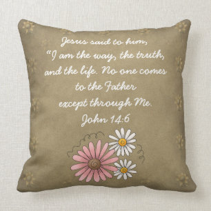 Coussin Cadeau chrétien fait sur commande de vers de bible