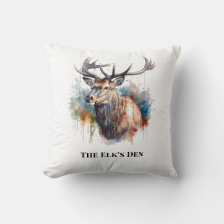 Coussin Cadeau d'accent de cabine de cerf élaphe personnal