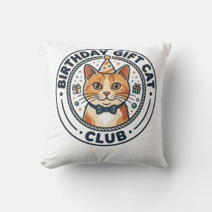 Coussin Cadeau d'anniversaire Chat Amateur de Chat - Cadea