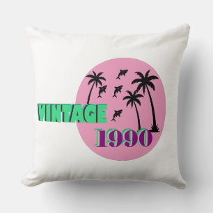 Coussin Cadeau d'anniversaire rétro 1990