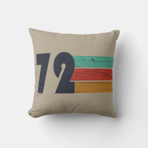 Coussin cadeau d'anniversaire vintage né en 1972