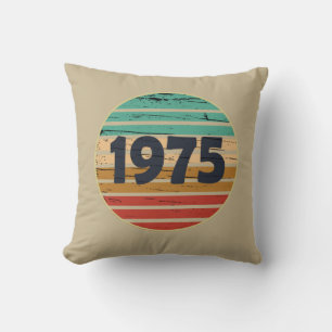 Coussin Cadeau d'anniversaire vintage né en 1975