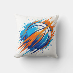 Coussin Cadeau de basketball pour papa fan de sport Logo B