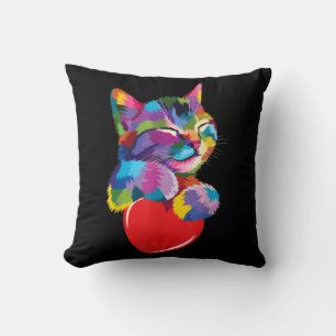 Coussin Cadeau de chat mignon pour les amateurs de chaton