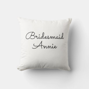 Coussin cadeau de demoiselle d'honneur avec texte simple m