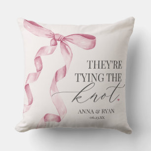 Coussin Cadeau de Fête de Fiançailles pour Attacher le Nœu