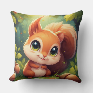 Coussin 🎃 Cadeau de la forêt pour les amoureux des écureu