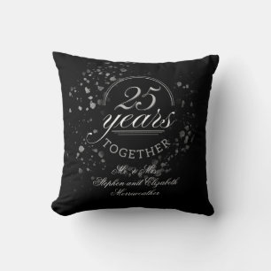 Coussin Cadeau de mariage pour les 25 ans de mariage ensem