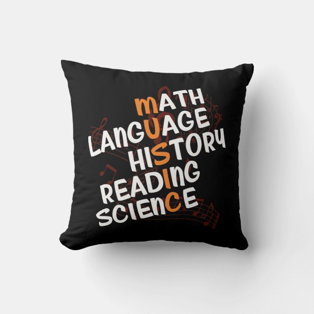 Coussin Cadeau de musicien de professeur de musique (Recto)