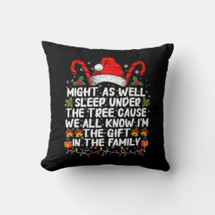 Coussin Cadeau de Noël autant dormir sous l'arbre