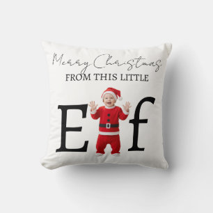 Coussin Cadeau de Noël bébé elfe Joyeux Noël