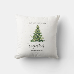 Coussin Cadeau de Noël personnalisé pour le 1er Noël ensem