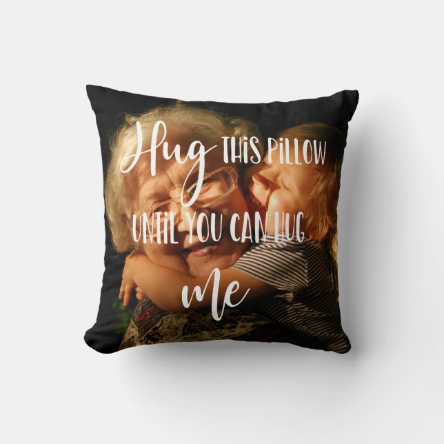 Coussin Cadeau de Noël pour étreinte photo grand-parent (Recto)
